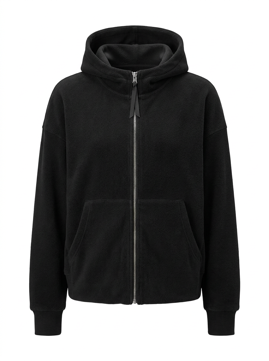 Fleece Jacket Liv – Hooded Organic Cotton Zip Jacket