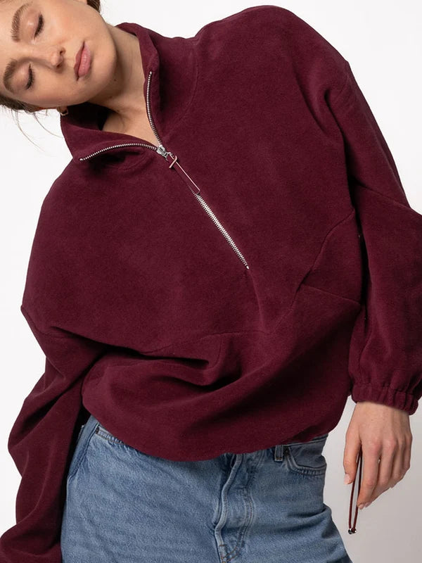 Half-Zip Frida – Organic Cotton Fleece Sweater