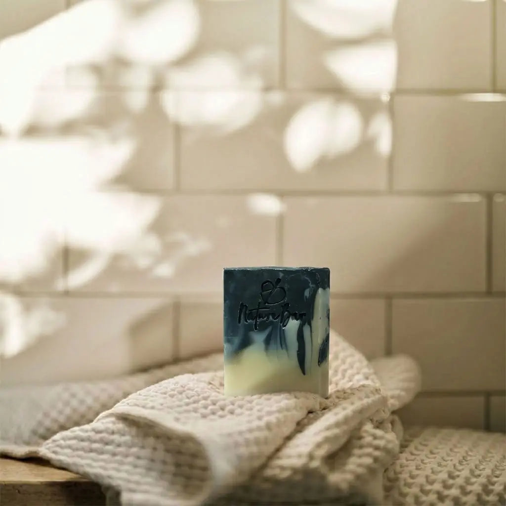 Face & body soap bar Charcoal & Aloe Vera