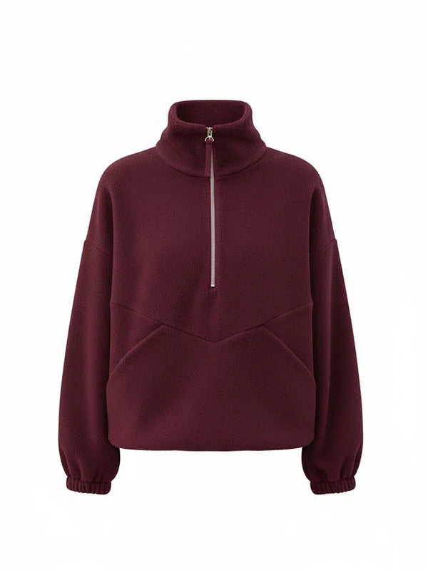 Half-Zip Frida – Organic Cotton Fleece Sweater