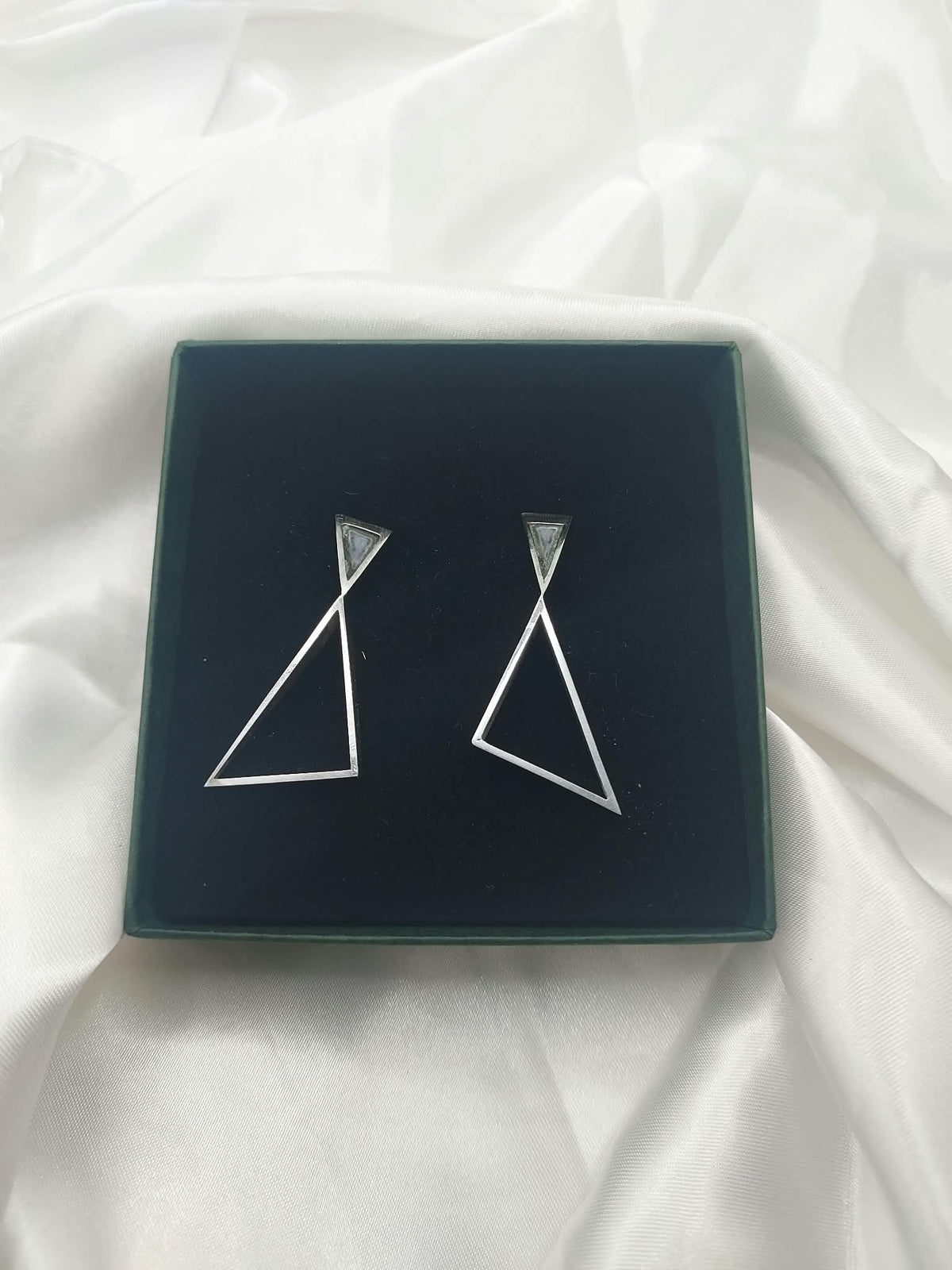 Geometric statement earrings