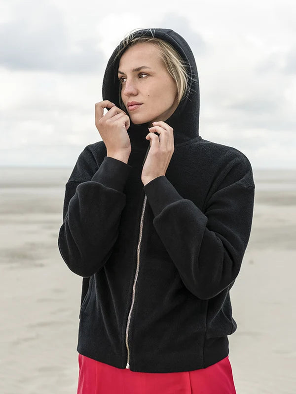 Fleece Jacket Liv – Hooded Organic Cotton Zip Jacket