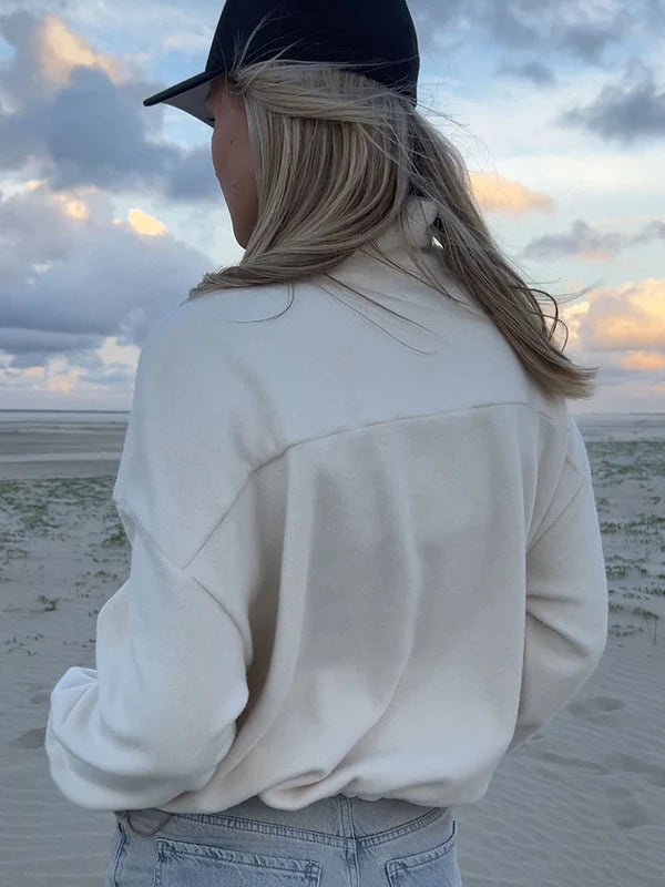 Half-Zip Frida – Organic Cotton Fleece Sweater