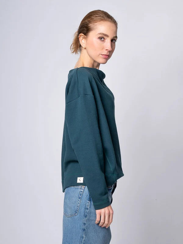Sweatshirt Joy – Organic Cotton Waterfall Collar
