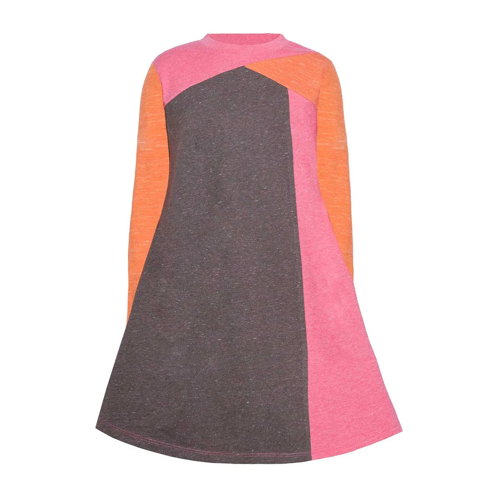 The Colorblock Dress in Pink & Orange
