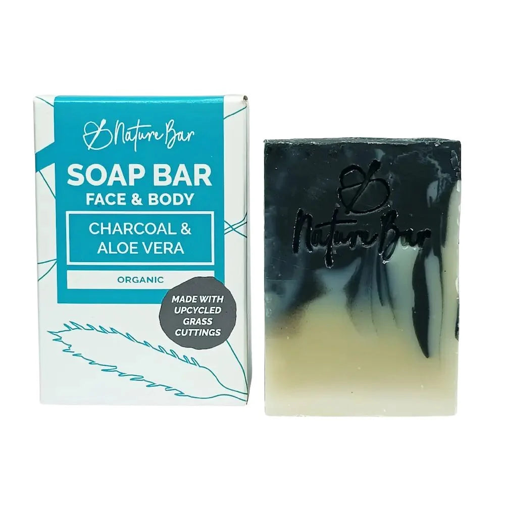 Face & body soap bar Charcoal & Aloe Vera