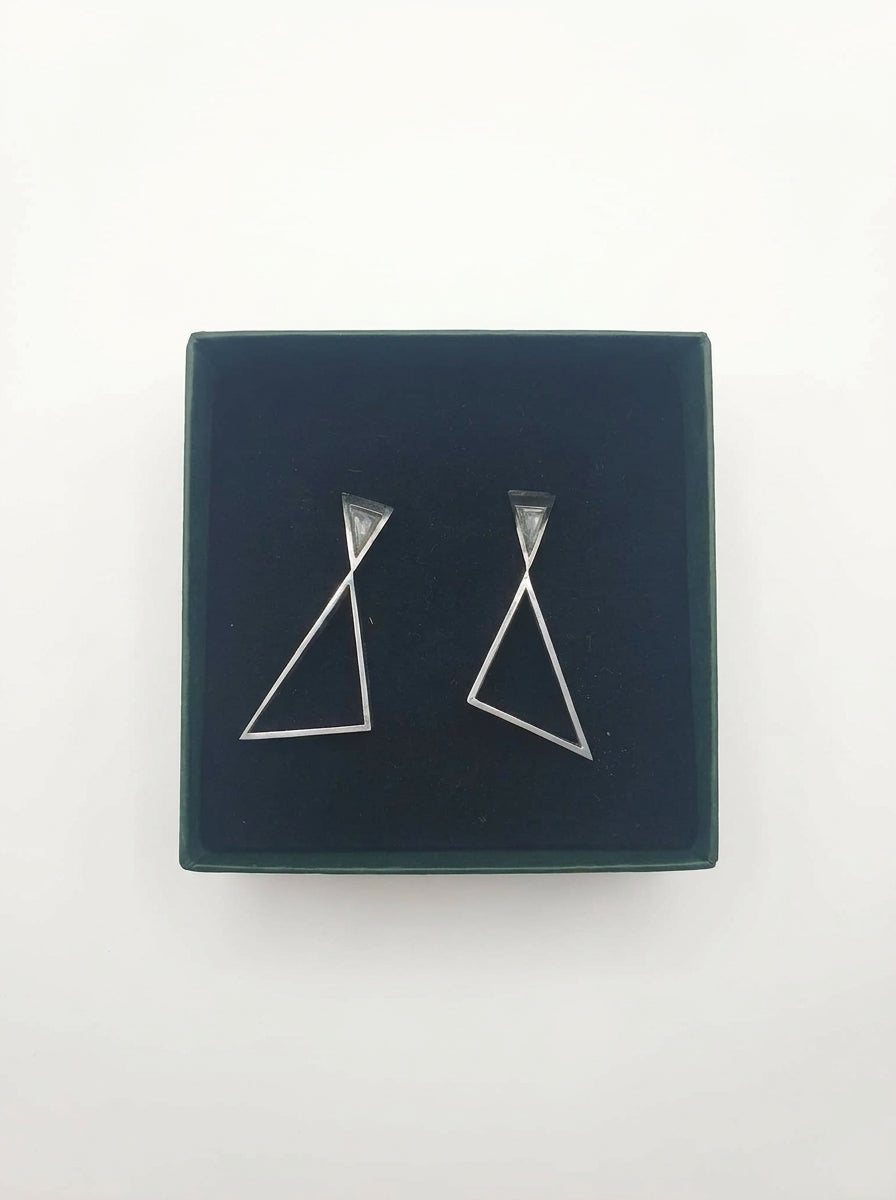 Geometric statement earrings