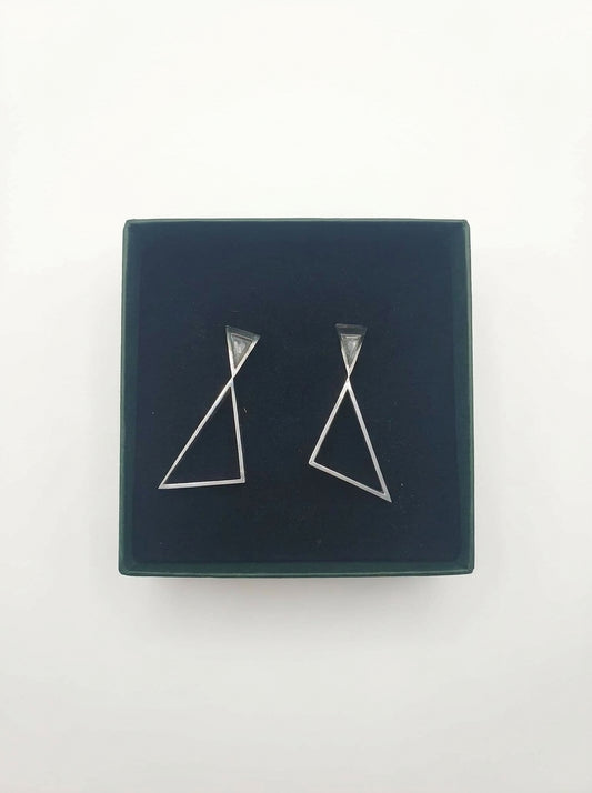 Geometric statement earrings